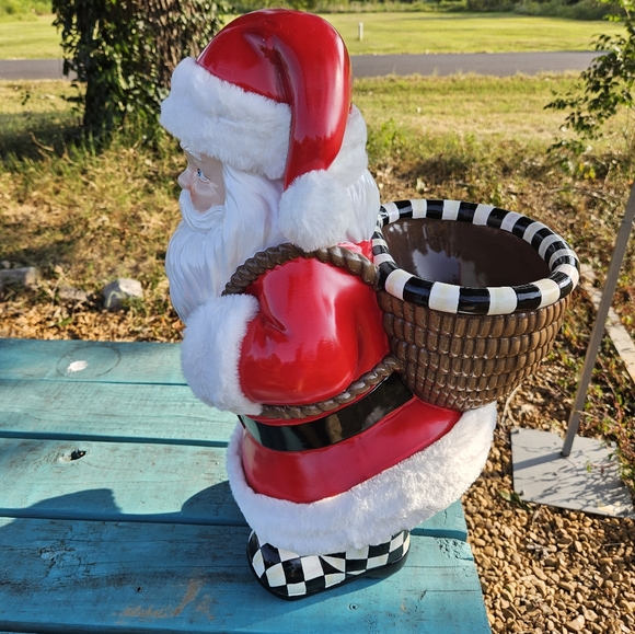 Mackenzie Childs Granny Kitsch Santa planter - Picture 2 of 10